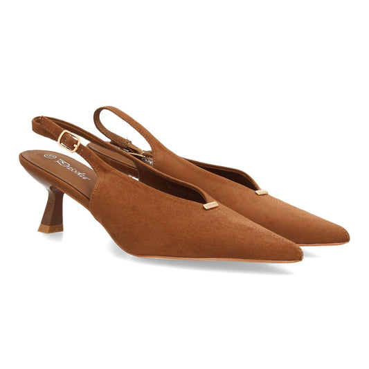 Zapatos para mujer slingback con punta fina HH1000-Camel