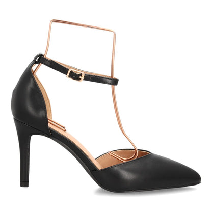 Zapatos de tacón fino para mujer HH1001-Negro