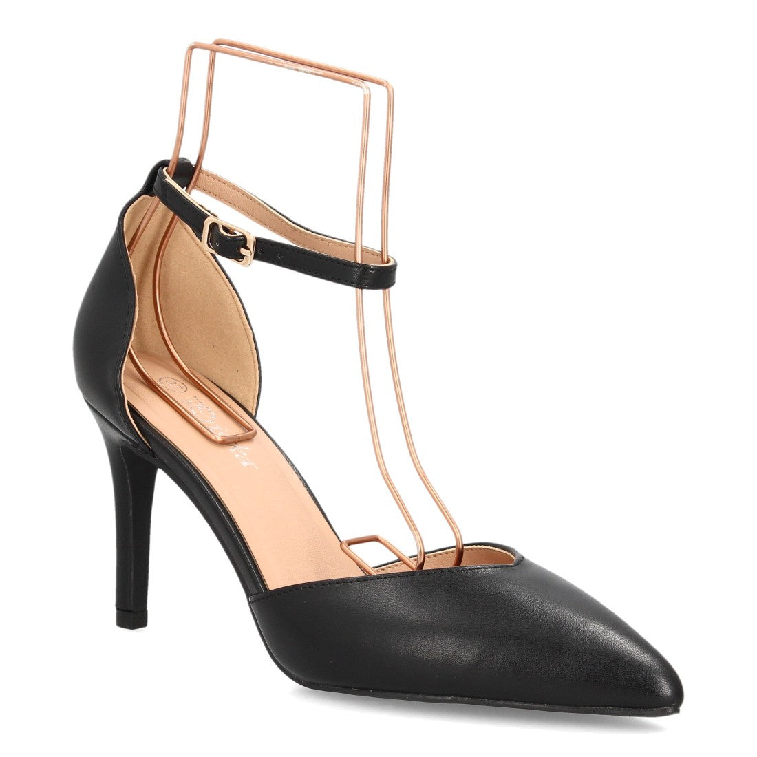 Zapatos de tacón fino para mujer HH1001-Negro
