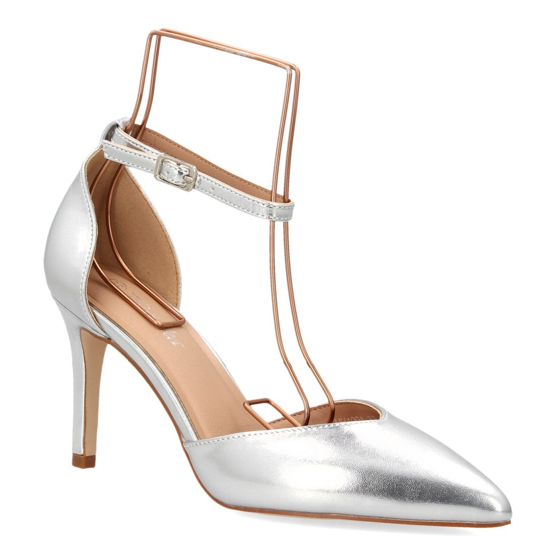 Zapatos de tacón fino para mujer HH1001-Plata