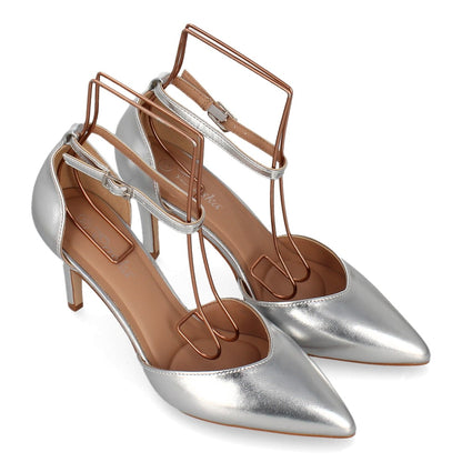 Zapatos de tacón fino para mujer HH1001-Plata