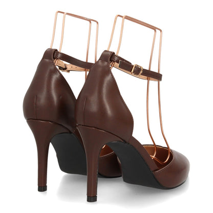 Zapatos de tacón fino para mujer HH1001-Marron