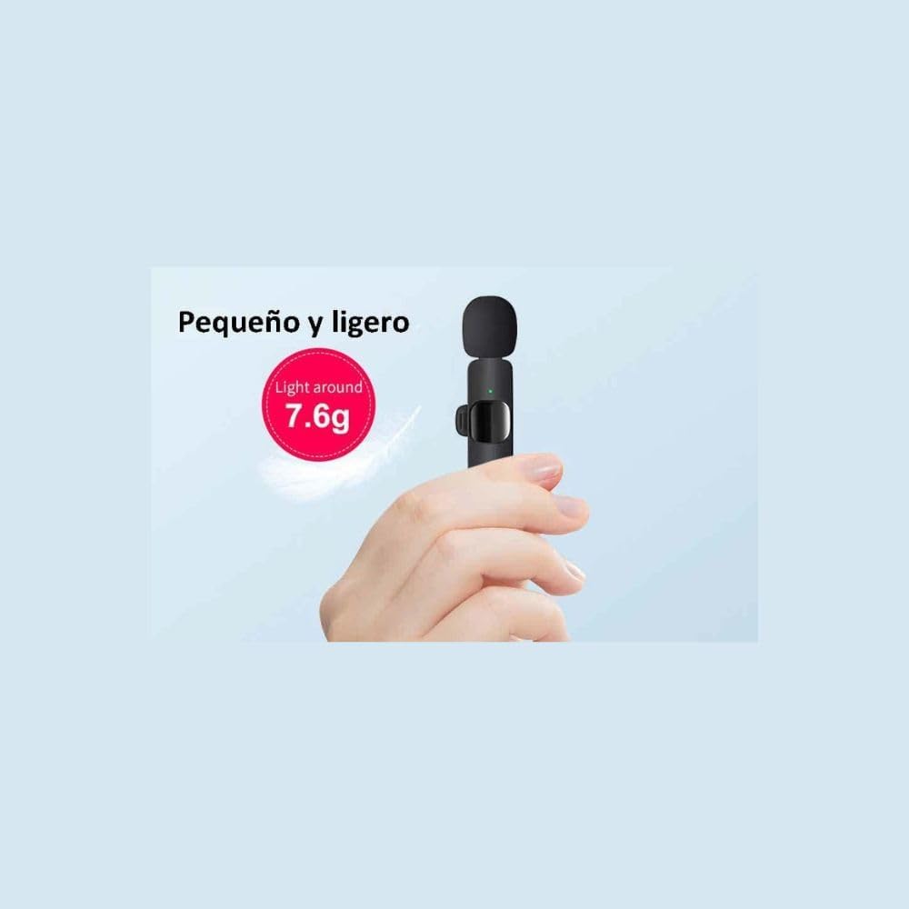 Micròfon Inalàmbric K9 per a Mòbils - Compatible amb iPhone i Android - Qualitat Professional per a Vídeos, Pòdcasts i Més
