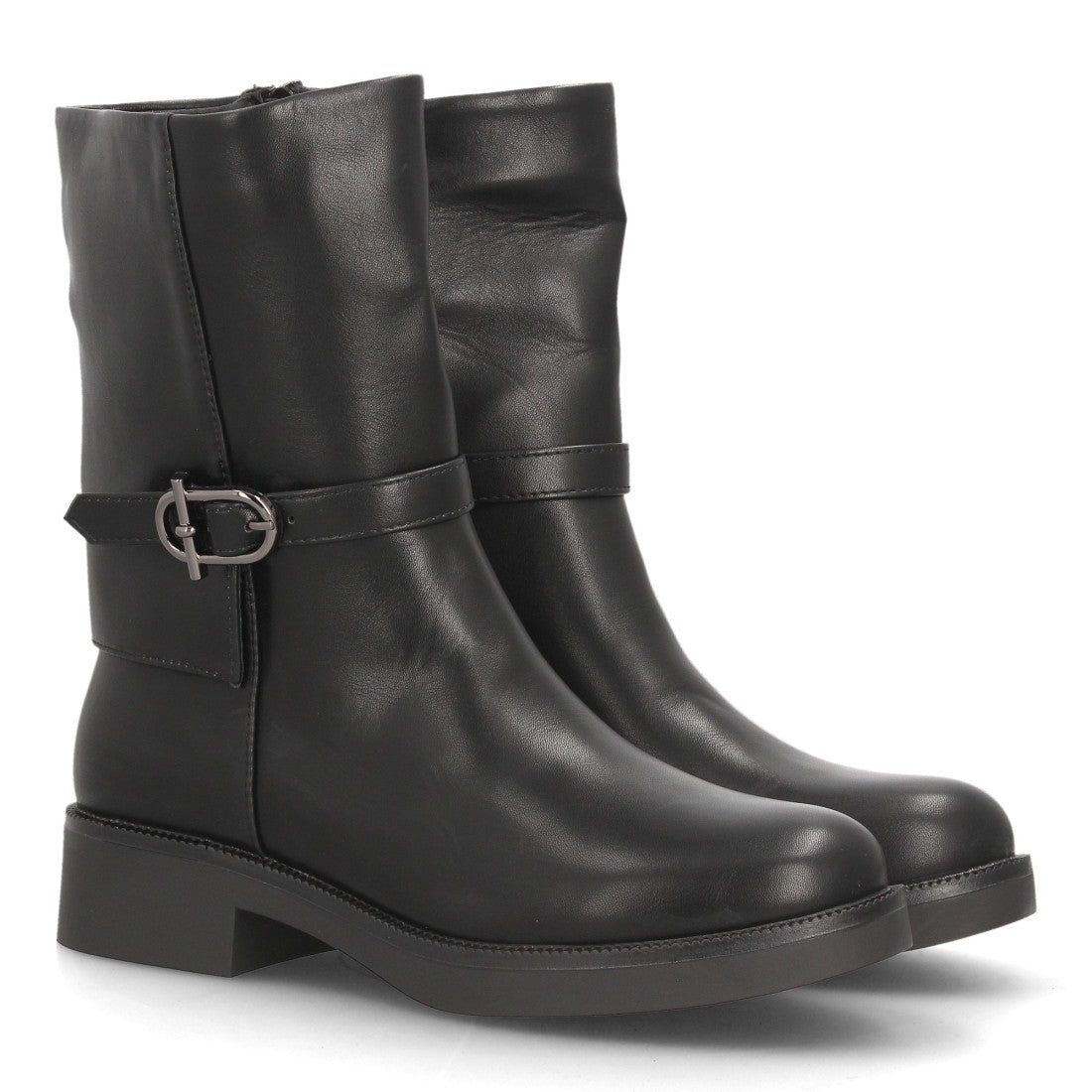 Botas para mujer de caña media 2609-Negro