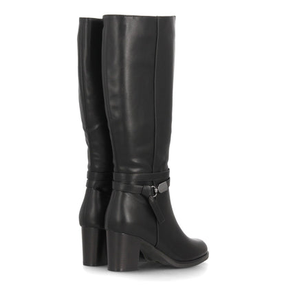 Botas con tacón para mujer 2607-Negro