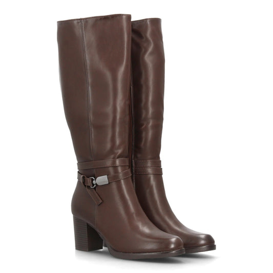 Botas con tacón para mujer 2607-Marron