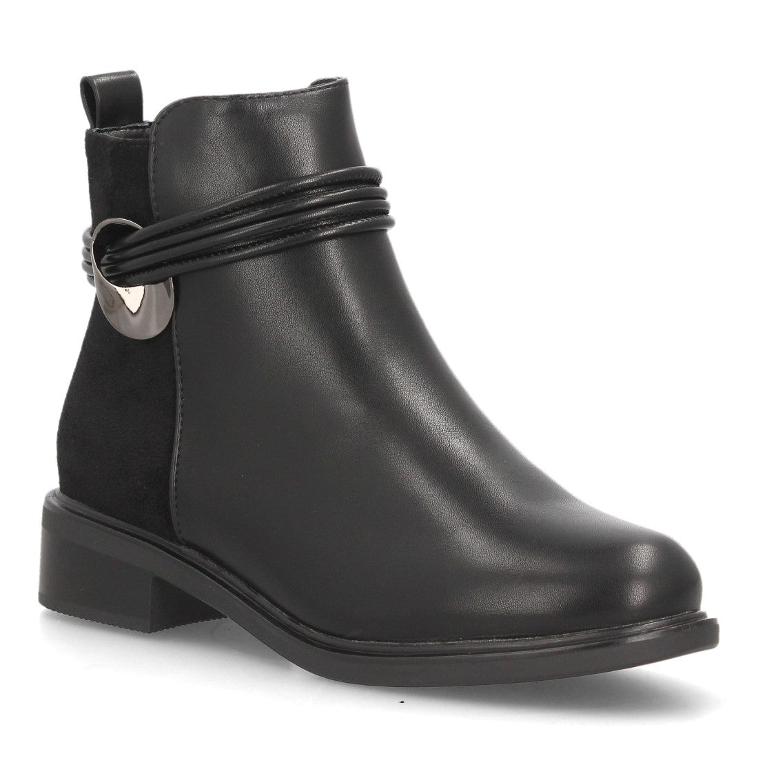 Botines tacón para mujer de estilo casual 2618-Negro