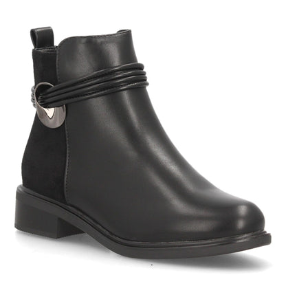 Botines tacón para mujer de estilo casual 2618-Negro
