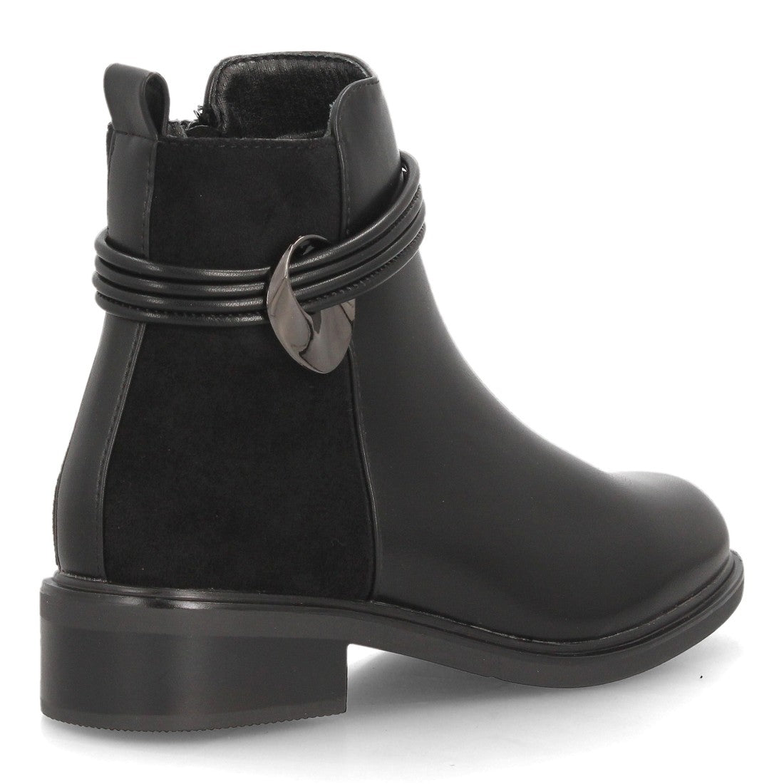 Botines tacón para mujer de estilo casual 2618-Negro