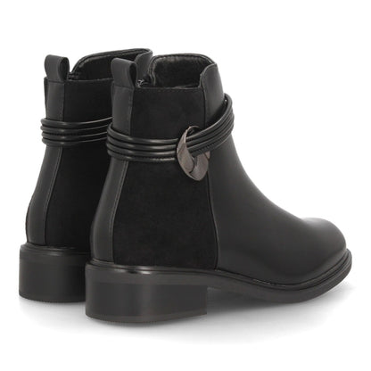 Botines tacón para mujer de estilo casual 2618-Negro