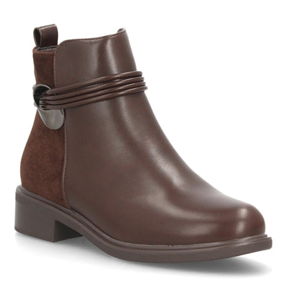 Botines tacón para mujer de estilo casual 2618-Marron