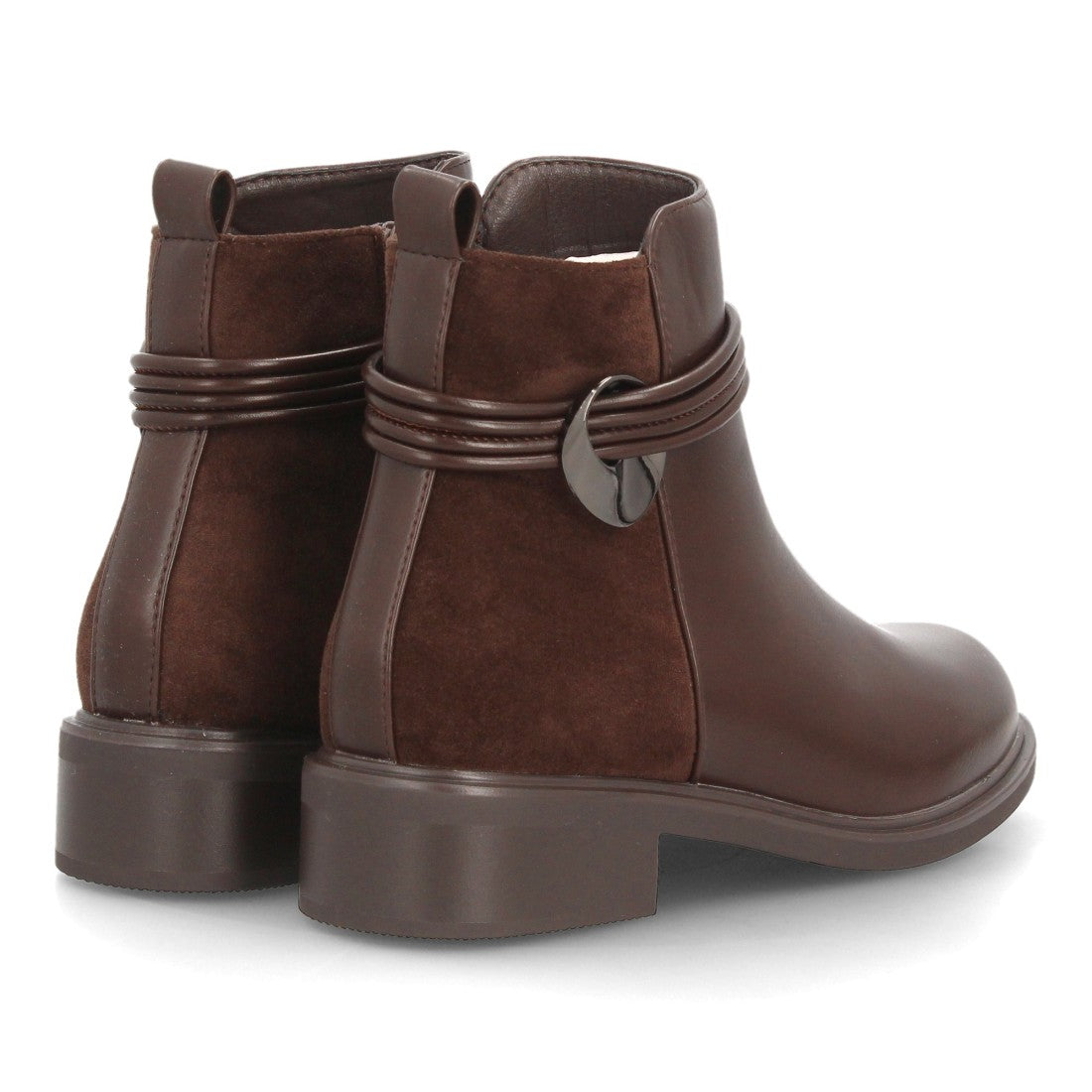 Botines tacón para mujer de estilo casual 2618-Marron