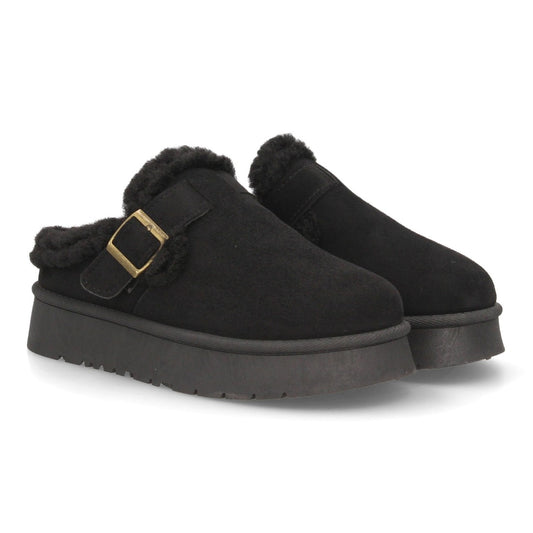 Zuecos para mujer de estilo casual SL-793-Negro