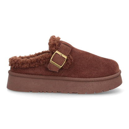 Zuecos para mujer de estilo casual SL-793-Marron