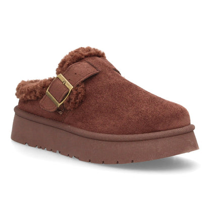 Zuecos para mujer de estilo casual SL-793-Marron
