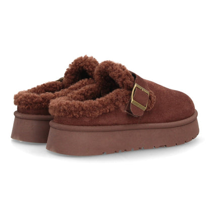 Zuecos para mujer de estilo casual SL-793-Marron