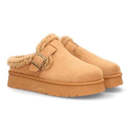 Zuecos para mujer de estilo casual SL-793-Camel