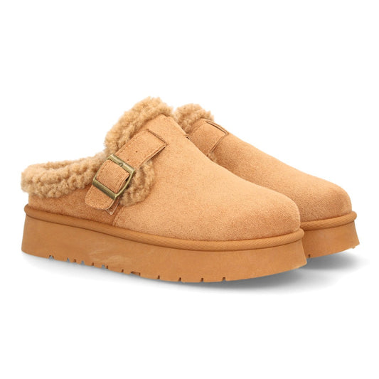 Zuecos para mujer de estilo casual SL-793-Camel