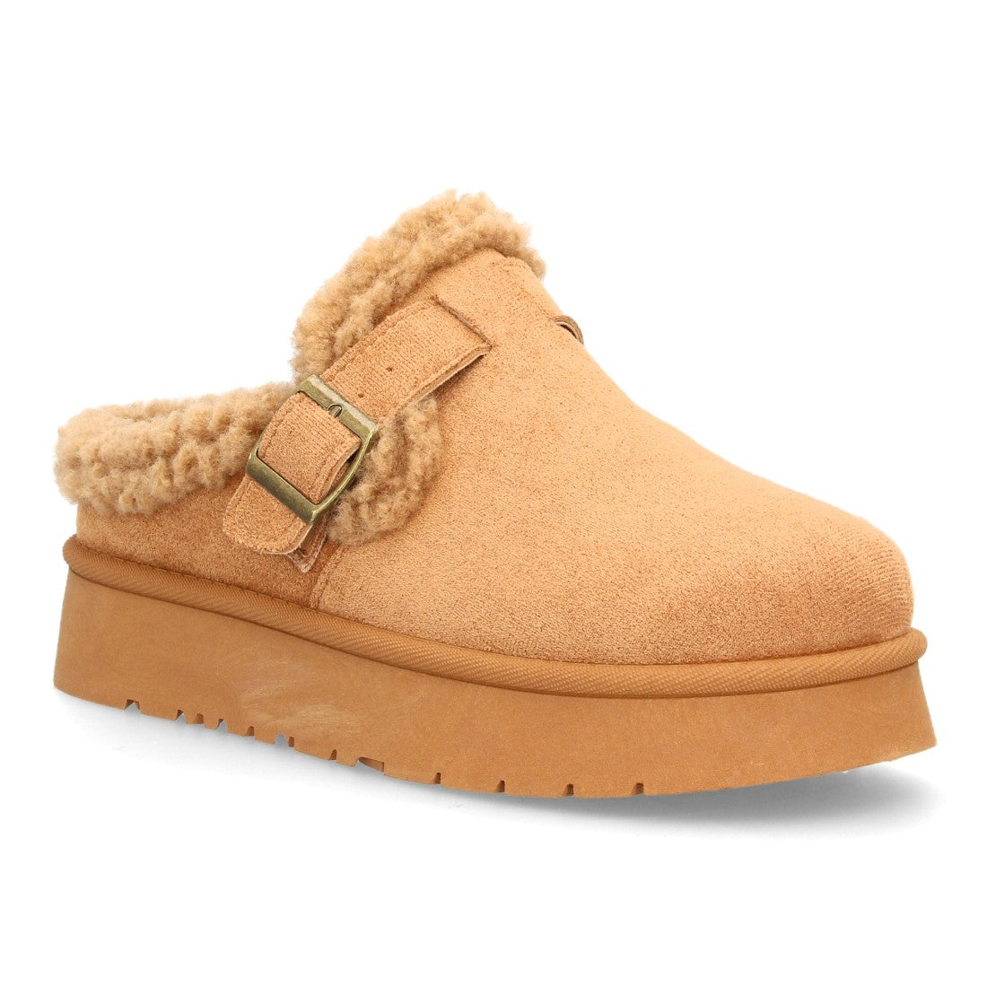 Zuecos para mujer de estilo casual SL-793-Camel