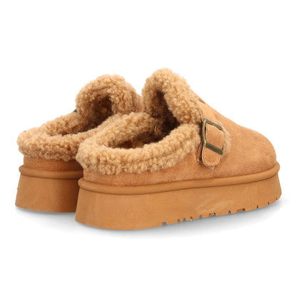 Zuecos para mujer de estilo casual SL-793-Camel