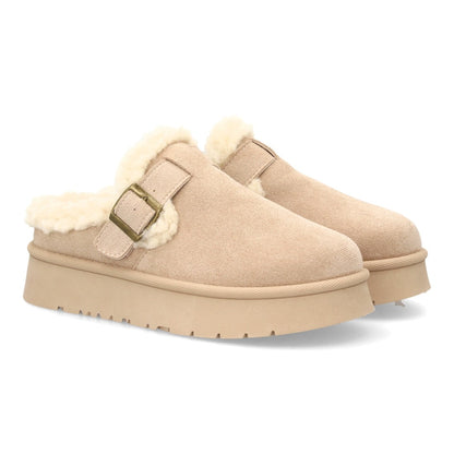 Zuecos para mujer de estilo casual SL-793-Beige
