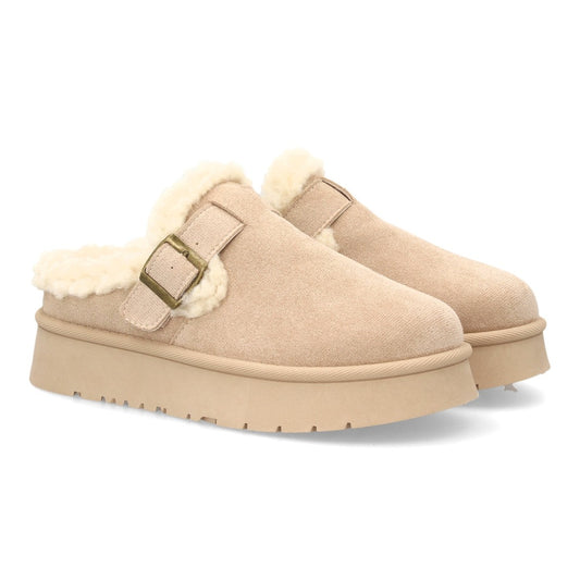 Zuecos para mujer de estilo casual SL-793-Beige