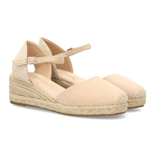 Alpargatas con cuña para mujer VR6-3120-Beige
