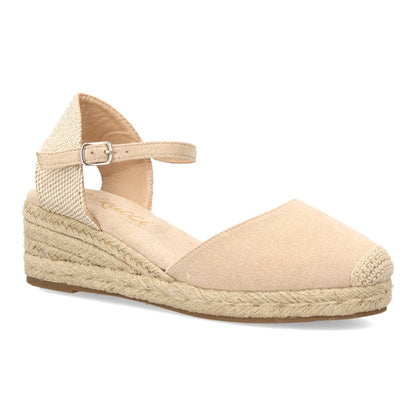 Alpargatas con cuña para mujer VR6-3120-Beige
