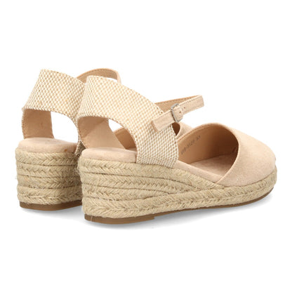 Alpargatas con cuña para mujer VR6-3120-Beige