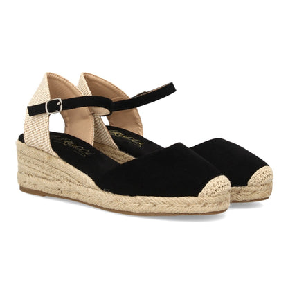 Alpargatas con cuña para mujer VR6-3120-Negro