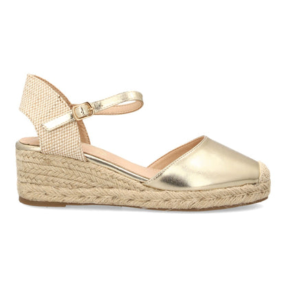 Alpargatas con cuña para mujer VR6-3120-Oro