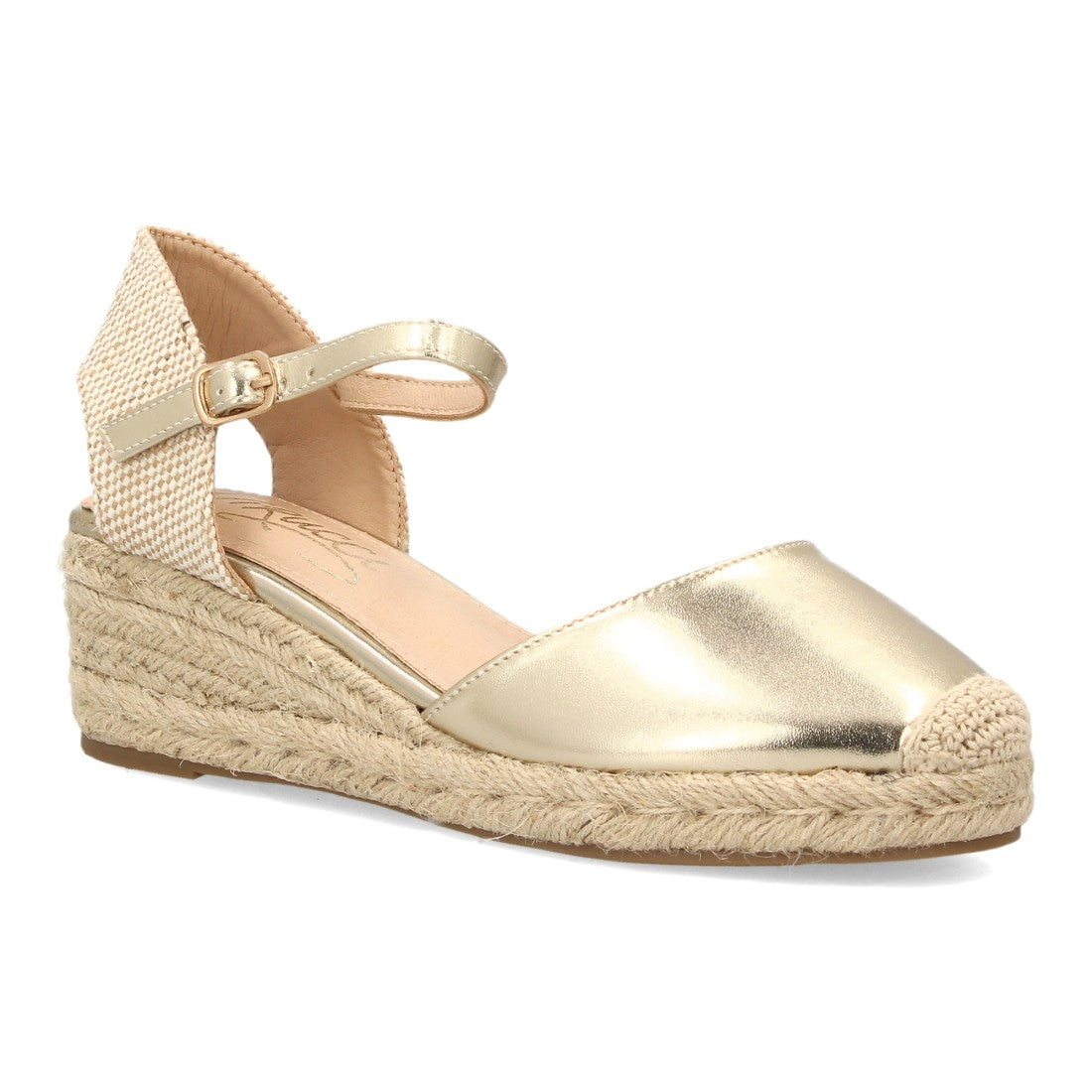 Alpargatas con cuña para mujer VR6-3120-Oro