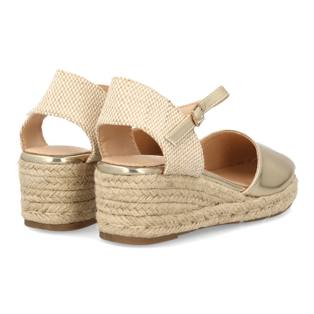 Alpargatas con cuña para mujer VR6-3120-Oro