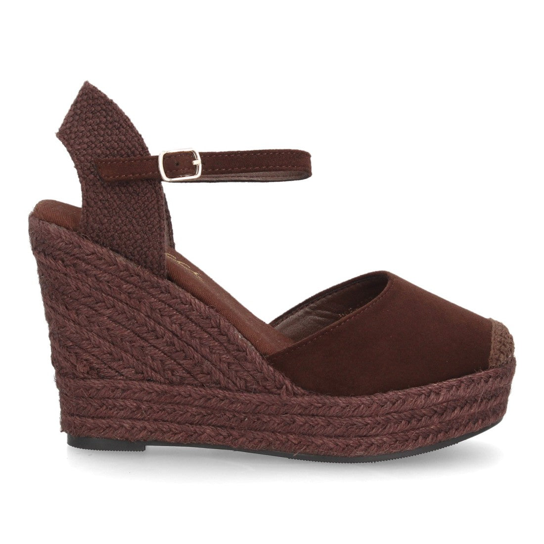 Sandalias con cuña de yute para mujer VR5-1527-Marron