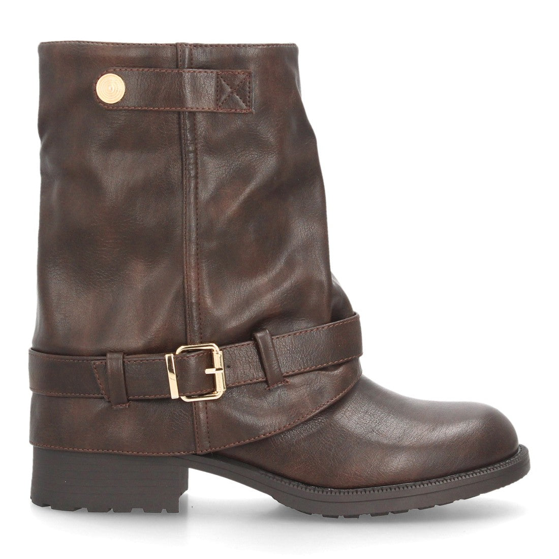 Botines para mujer de estilo motero AA26-7-Marron