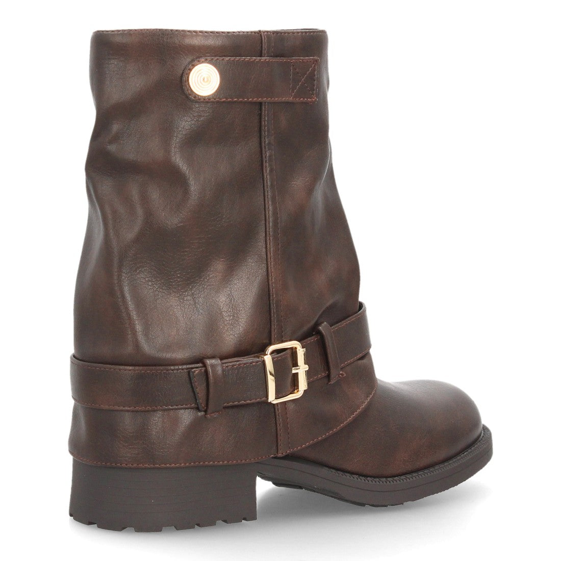 Botines para mujer de estilo motero AA26-7-Marron