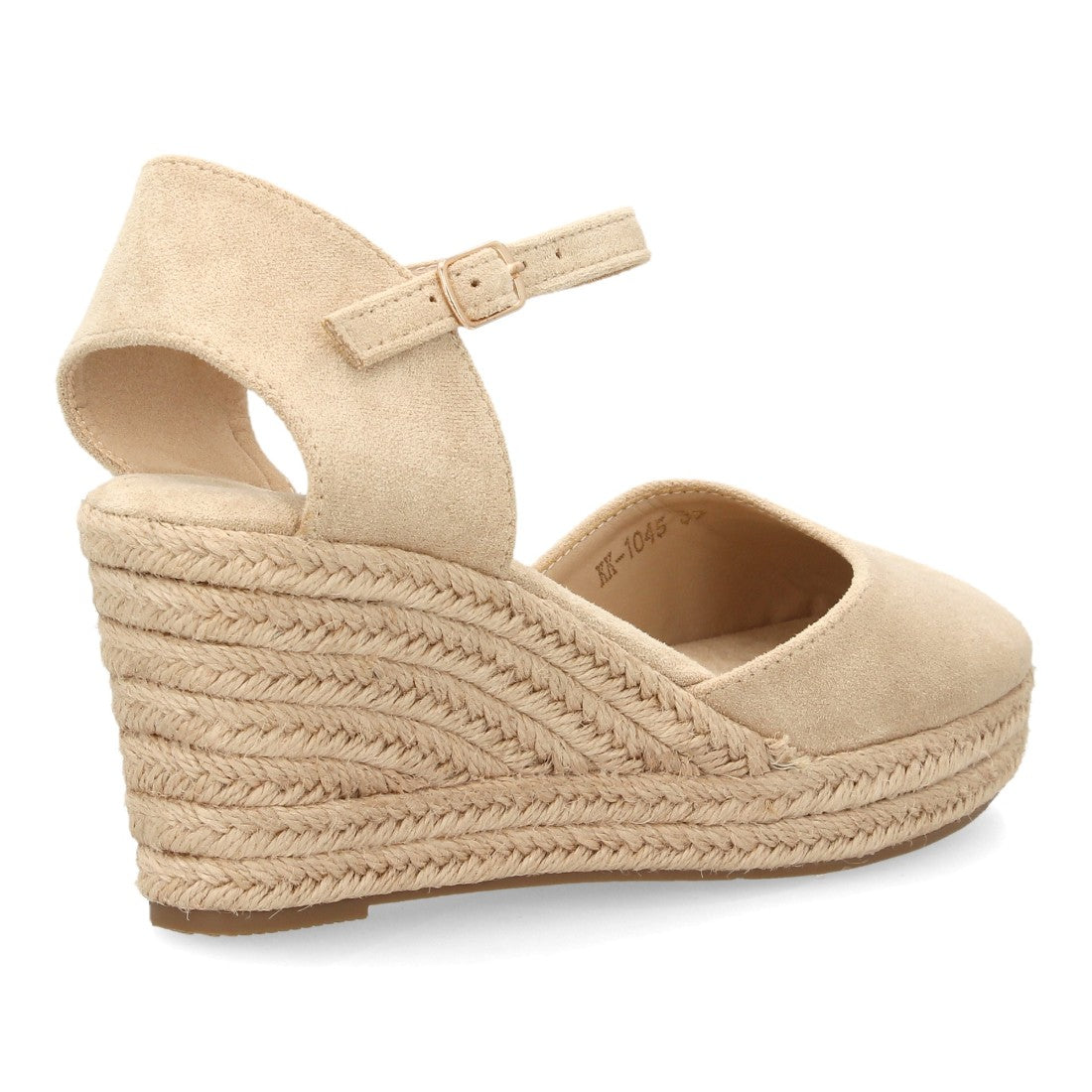 Sandalia de cuña de yute para mujer CF-3036-Beige