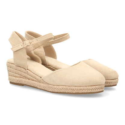 Alpargatas con cuña para mujer CF-5618-Beige