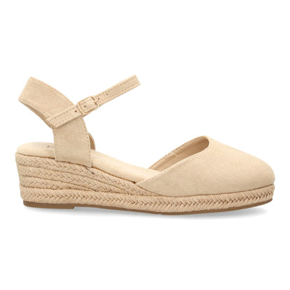 Alpargatas con cuña para mujer CF-5618-Beige