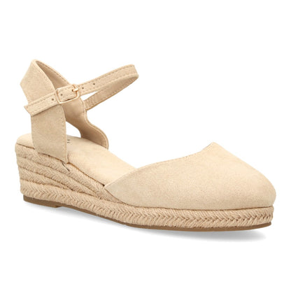 Alpargatas con cuña para mujer CF-5618-Beige