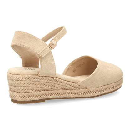 Alpargatas con cuña para mujer CF-5618-Beige