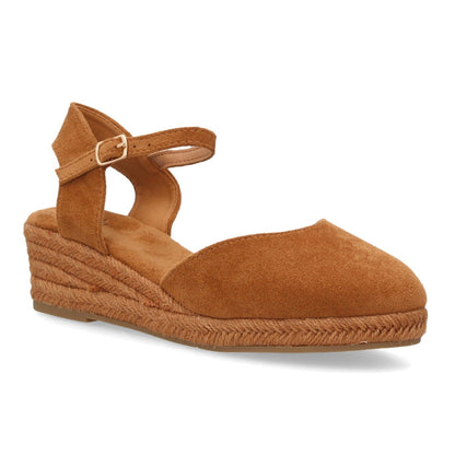 Alpargatas con cuña para mujer CF-5618-Camel