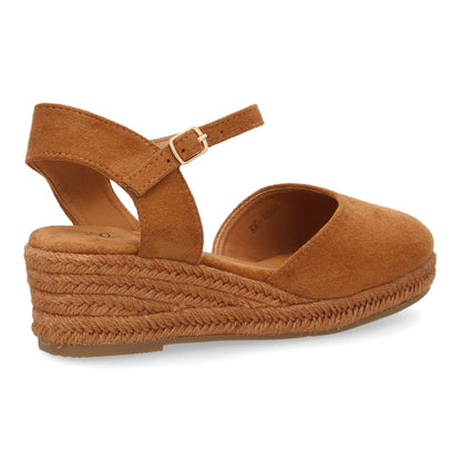 Alpargatas con cuña para mujer CF-5618-Camel