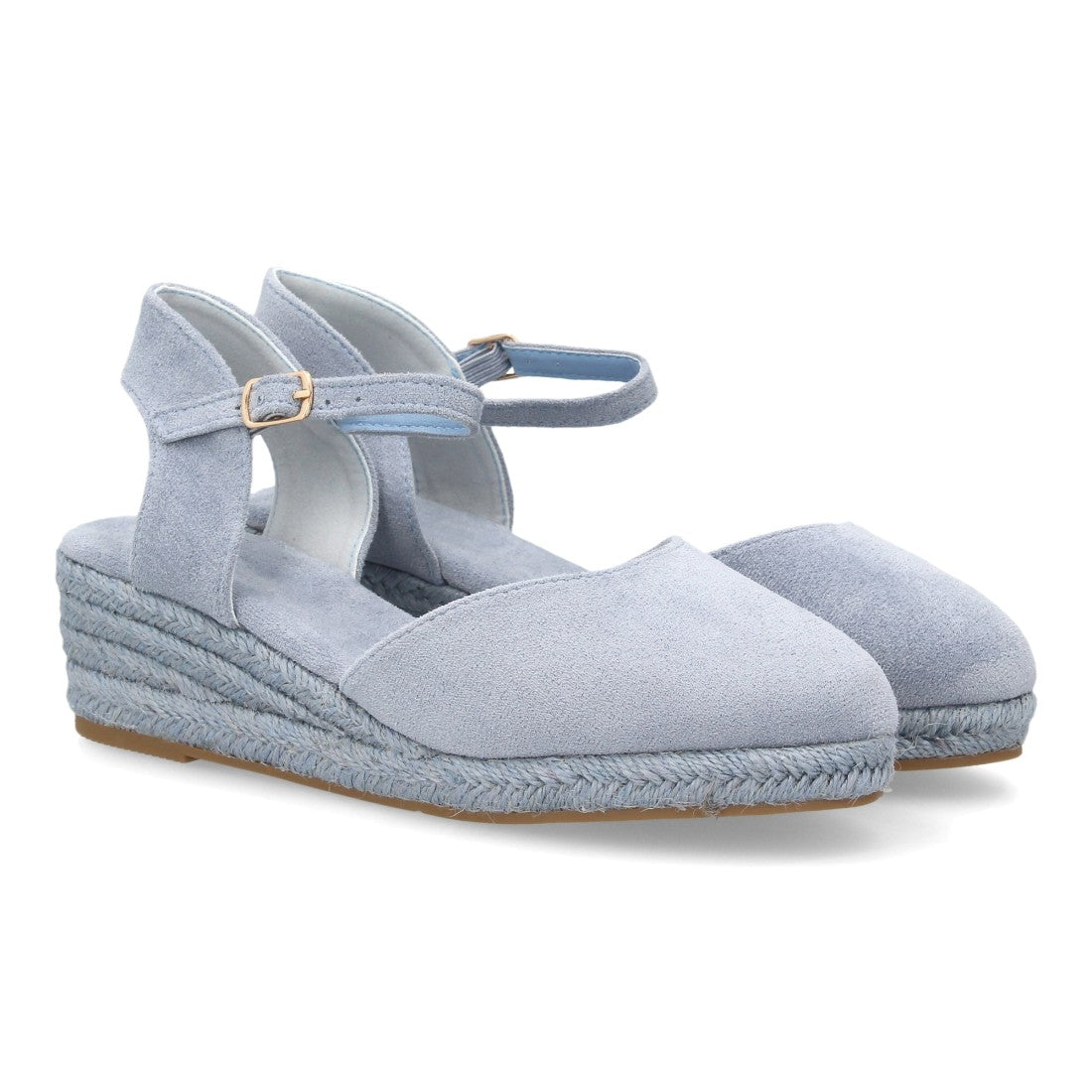 Alpargatas con cuña para mujer CF-5618-Azul