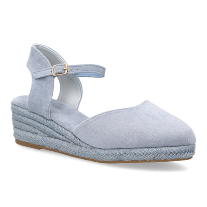Alpargatas con cuña para mujer CF-5618-Azul