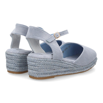 Alpargatas con cuña para mujer CF-5618-Azul
