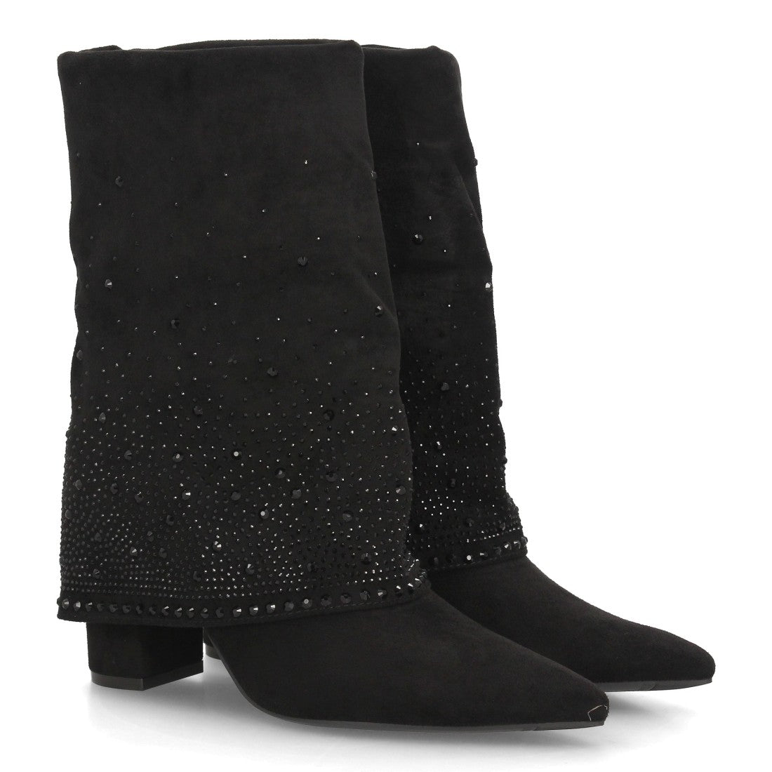 Botas con tacón para mujer OSS-001-Negro
