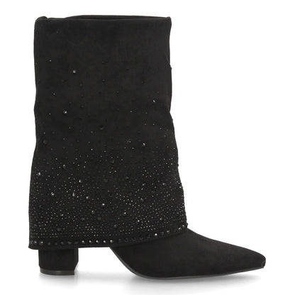 Botas con tacón para mujer OSS-001-Negro