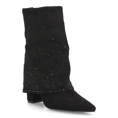 Botas con tacón para mujer OSS-001-Negro