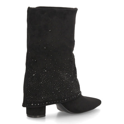 Botas con tacón para mujer OSS-001-Negro